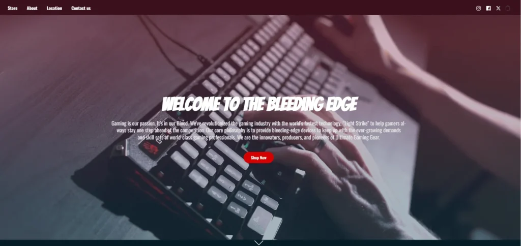 Bloody website design