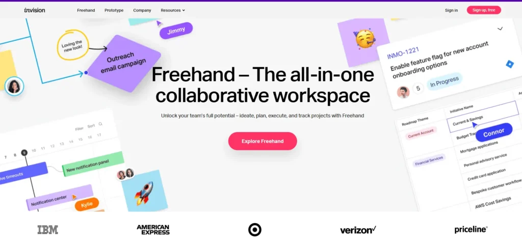 Invision website design