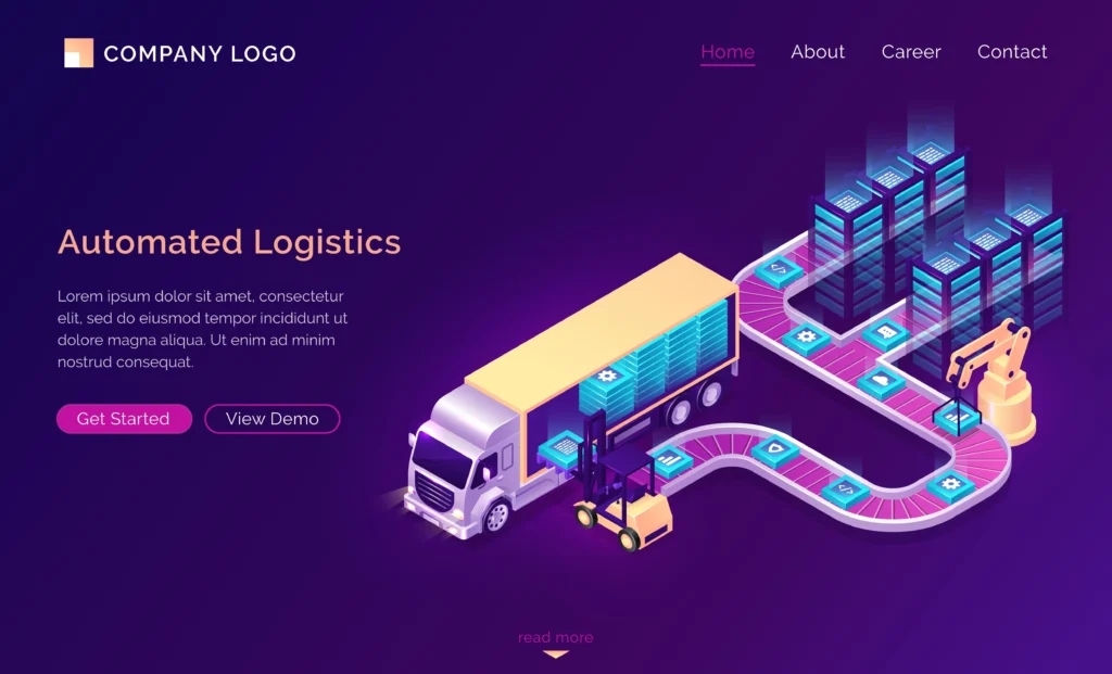 Logistics website development cost